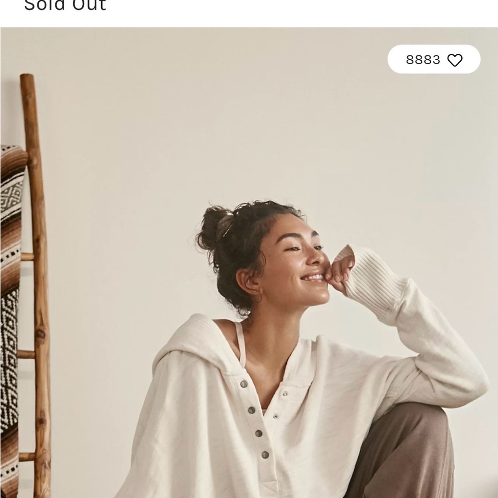 Free people movement solid honey Dove pullover